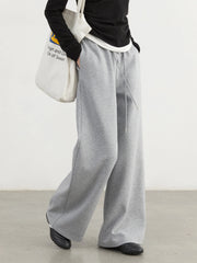 High-Waist Lace-Up Sweatpants – Sporty Luxe Comfort