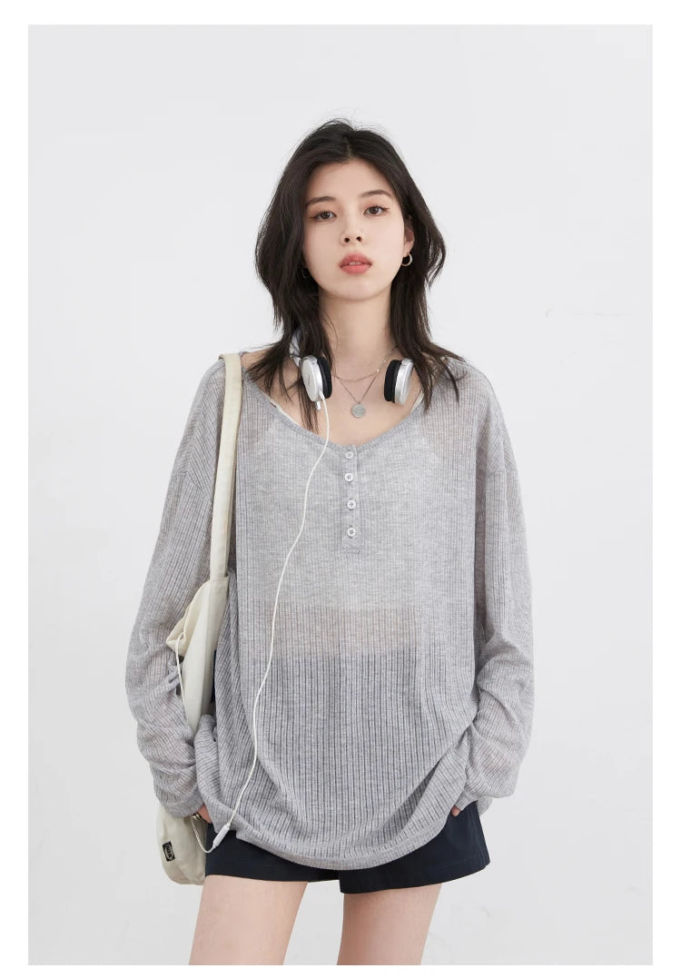 Sheer O-Neck Tee – Sun Protection Summer Staple