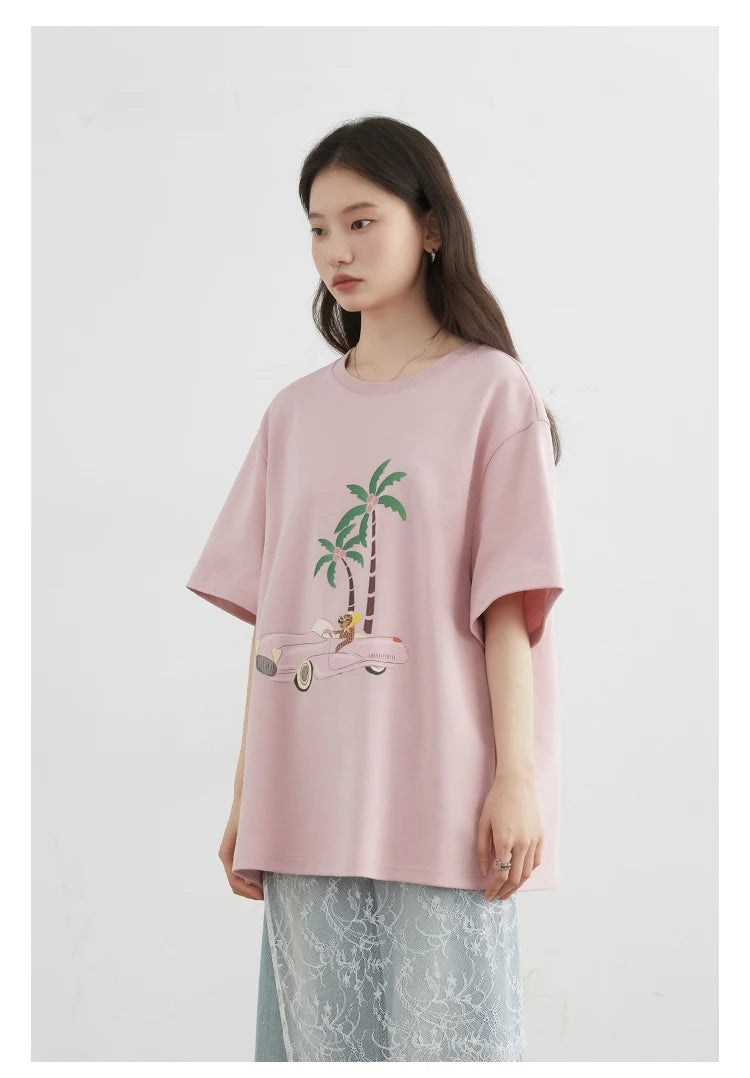 Printed Vacation Tee – Relaxed Summer Mood