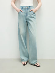 Distressed High-Waist Straight Jeans – Effortless Cool Fit