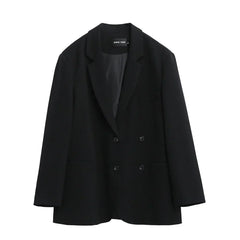 Double-Breasted Mid-Length Blazer – Timeless Power Look