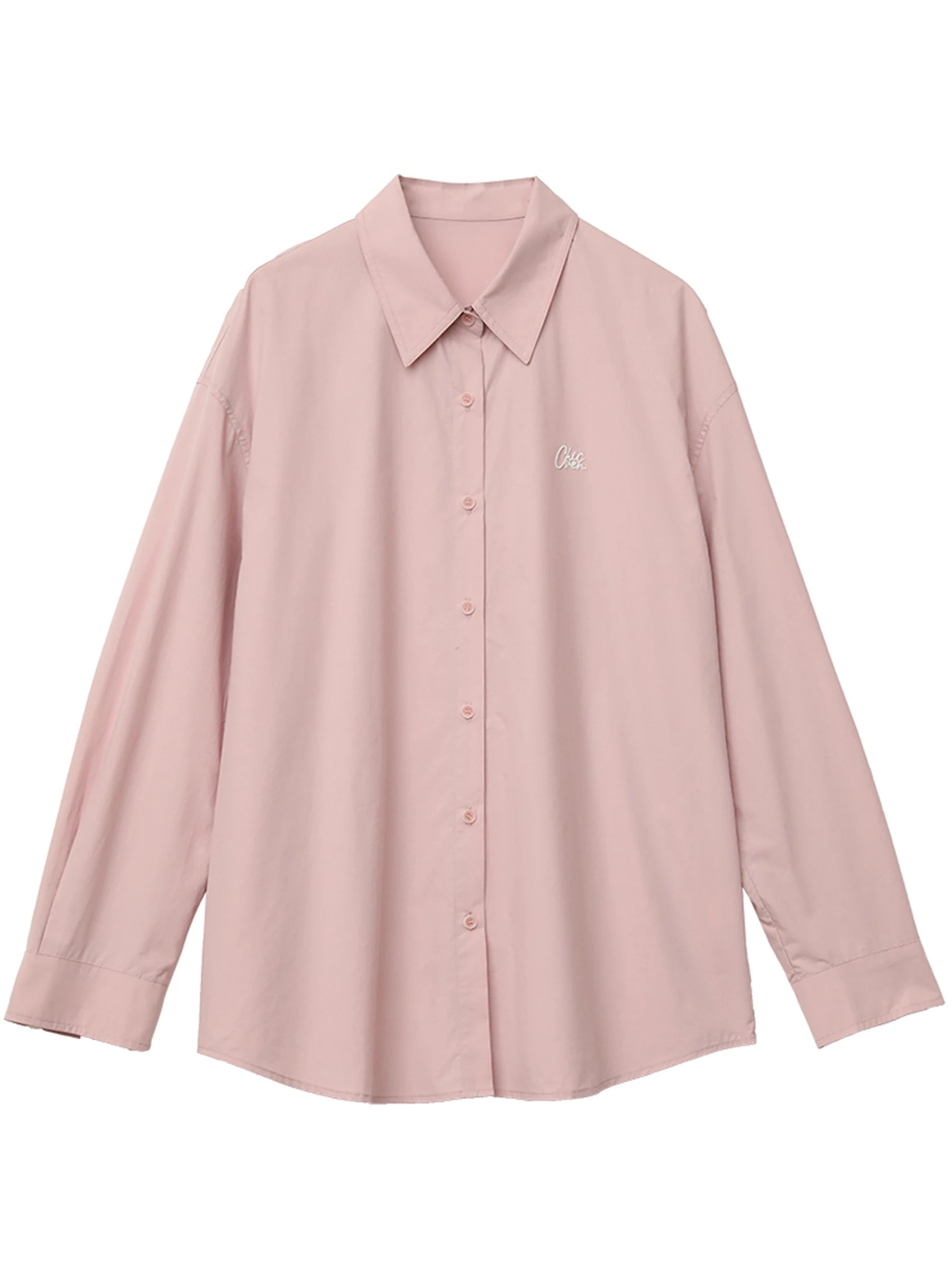 Oversized Blue Cotton Shirt – Timeless Korean Classic