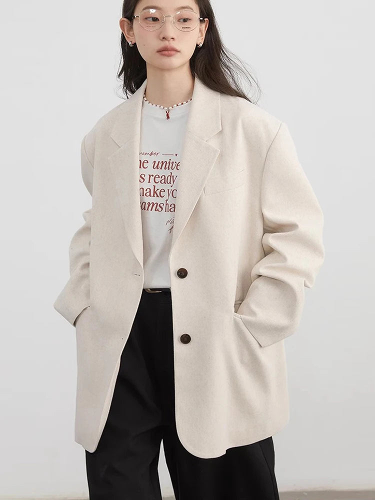Oversized Single Breasted Blazer – Relaxed Office Chic