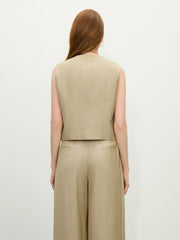 Old Money Vest & Wide-Leg Pants Set – Tailored Vintage Luxe