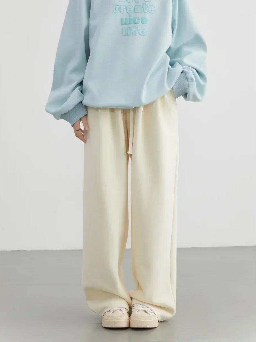 High-Waist Drawstring Streetwear Pants – Relaxed Luxe Comfort