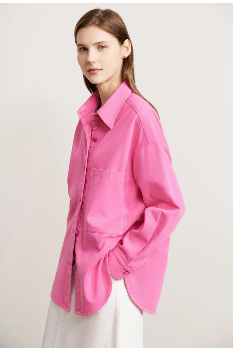 Oversized Cotton Denim Jacket – Hong Kong Street Chic